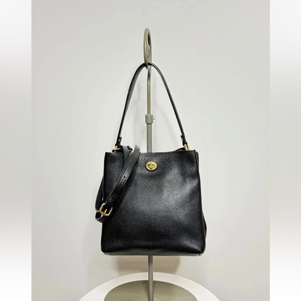 Coach Charlie 21 Bucket Bag Pebbled Leather